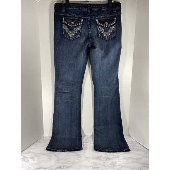 Premium Spice Whiskered Rhinestone Jeans - Picture 5 of 5